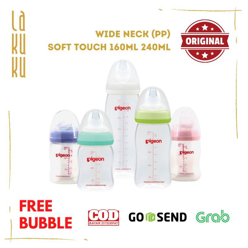 PIGEON Botol Susu PP Wide Neck Peristaltic plus nipple 160ml 240ml