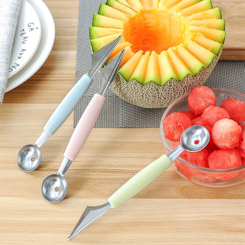 KEROKAN BUAH 2 IN 1 / SCOP BUAH / ALAT KOKTAIL BUAH SERBAGUNA MULTIFUNGSI / 2 FUNGSI DALAM SATU SCOP