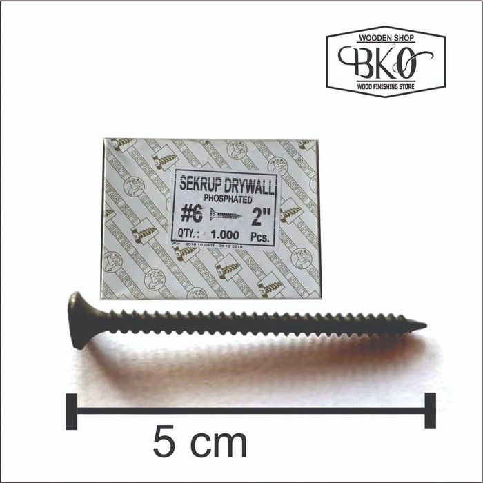 skrup gypsum dan kayu merk lion 6*2 inch ( 5cm ) sekrup kayu