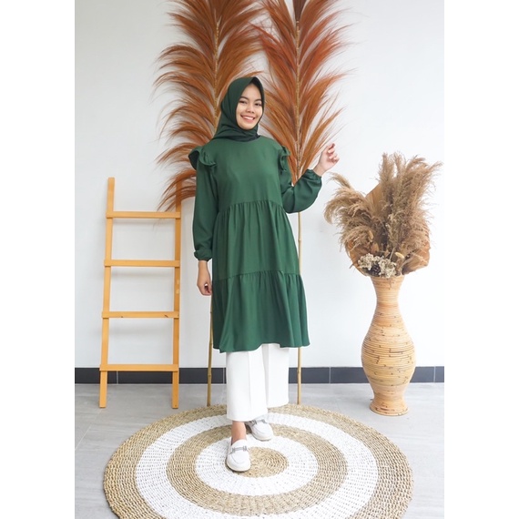 Kaia Tunik LD 100 110 Atasan Wanita Premium Terbaru Ukuran L XL Bahan Shakila Premium Termurah Bisa COD by Zenic_id