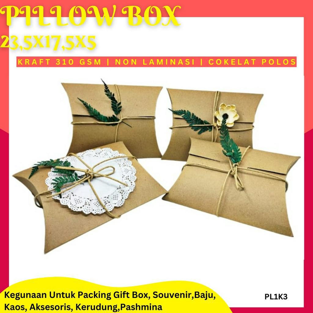 Packaging Souvenir Pillow Box Kotak Kado (PL1K3-23.5X17.5X5)