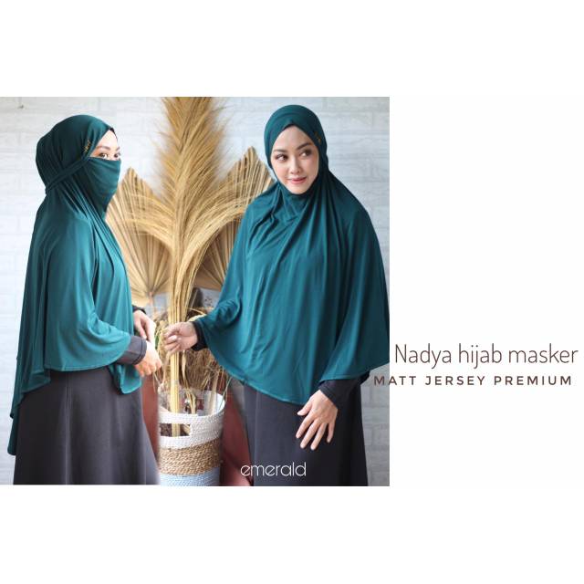 Nadya Hijab Masker / Hijab Cadar / Hijab Niqob Ori Doa Ibu