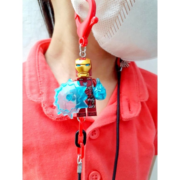 IRON MAN / Tali masker anak / strap masker / tali masker lucu / tali masker lego / tali konektor mas