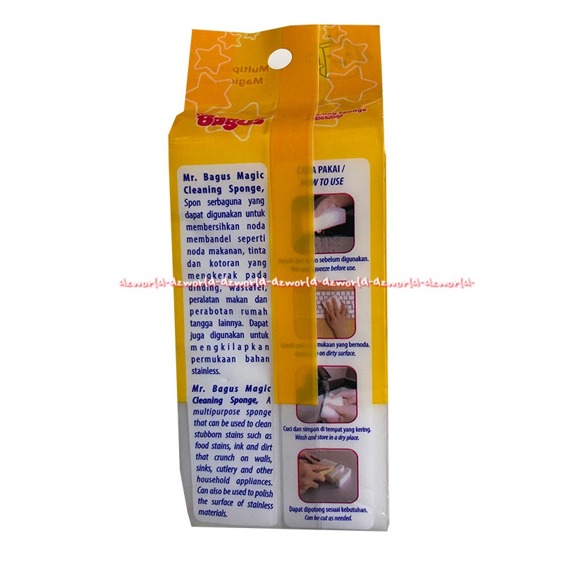 Mr Bagus Magic Cleaning Sponge 1pcs Spons Busa Pembersih Cuci Piring Noda Membandel Susah Hilang