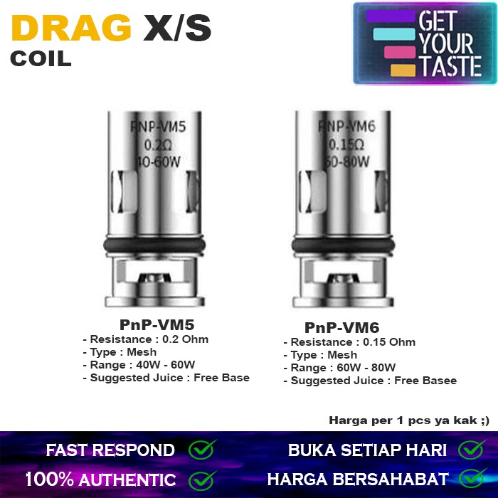 Coil Drag X Drag S 0.2 ohm | 0.15 ohm | Replacement Drag X S Coil 4.5ML