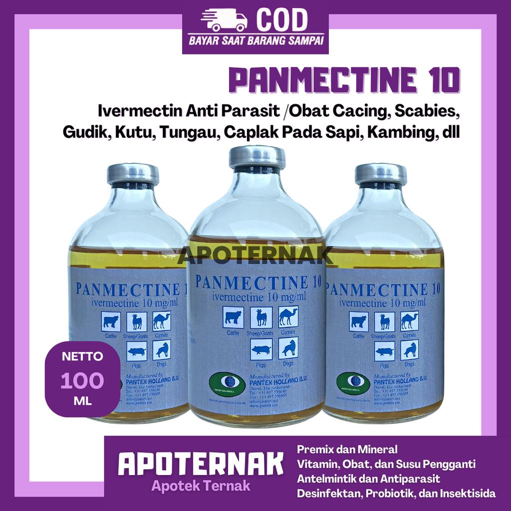 PANMECTINE 10 100 ml | Obat Gudik Scabies Gatal Anti Parasit Sapi Kambing Domba Kelinci Kucing | Panmectin Pantex Holland