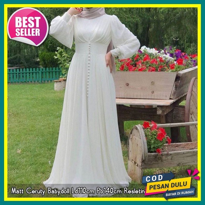 Sale 3.3 Sandrina Brukat Tile / Gamis Brukat / Gamis Brukat Terbaru / Gamis Brukat Terbaru 2021 Mewa