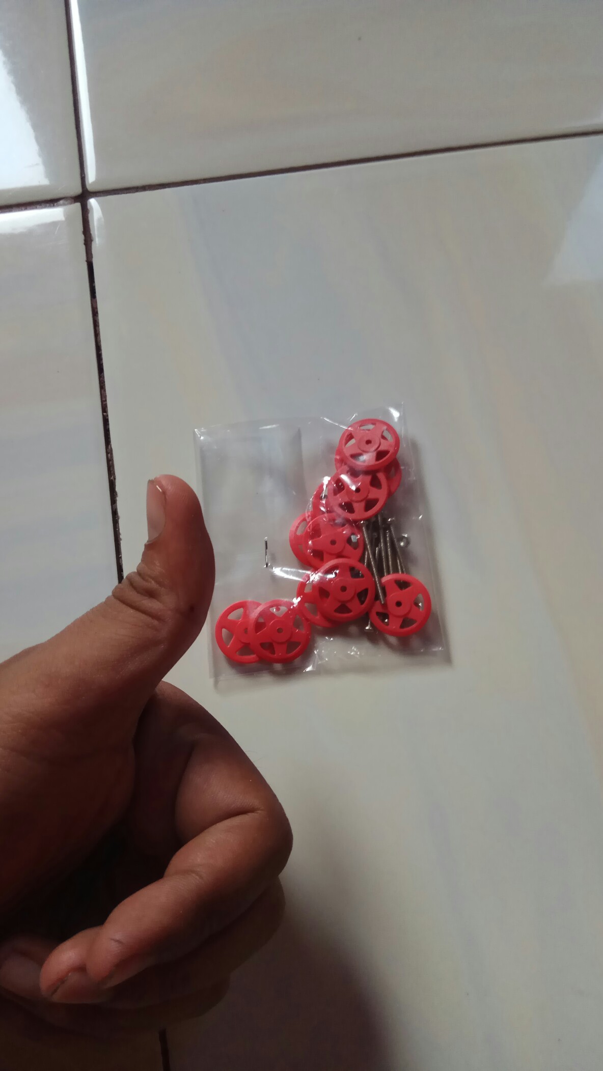 Roller Tamiya Plastik + Tiang Murah Kunci Pas