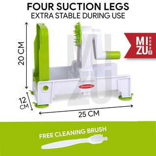 MIZU FOOYOO Vegetable Slicer Veggie Pasta Maker 5 Blades Pemotong