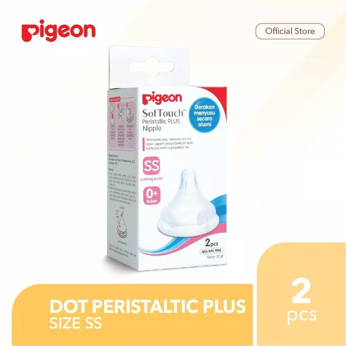 PIGEON Dot Peristaltic Plus Size S M L Isi 2 Pcs (wide neck)