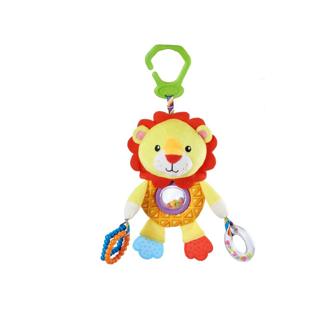IMUNDEX boneka multifungsi / Teether gigitan / rattle / Kerincingan Mainan Bayi Anak Soft Toys-Lima The Lion