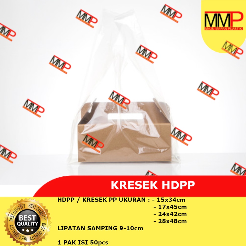 [50pcs] Kresek PP / Kantong HDPP Transparan / Kresek HDPP
