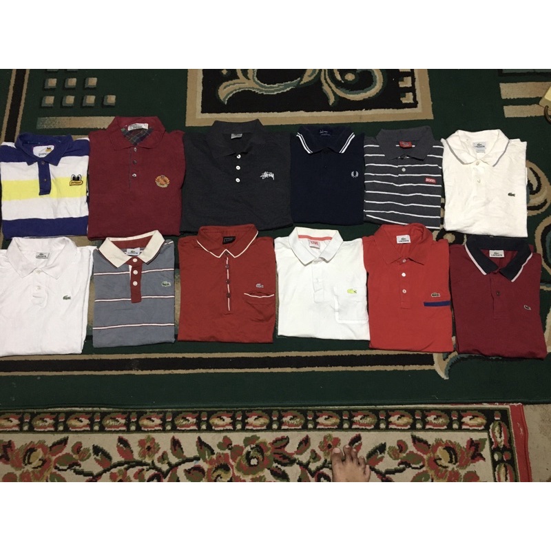 borongan kaos kerah full brand