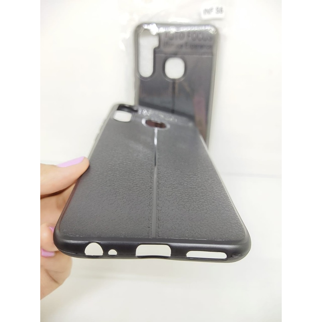 AutoFokus Infinix S5 X652 6.6 inchi Leather Soft Case AUTOFOCUS S5 Lite X652B Motif Kulit Jeruk