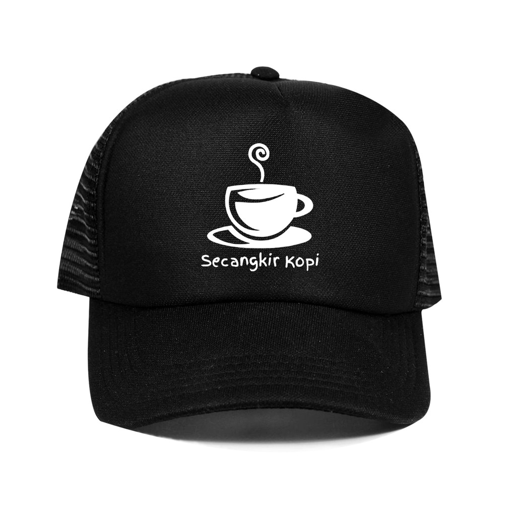 Topi pria Trucker Topi Secangkir Kopi