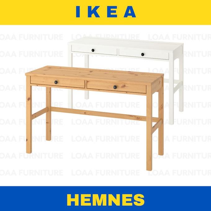 MEJA KERJA MEJA BELAJAR 120X47 CM - 2 LACI - HEMNES IKEA FGDF6465E
