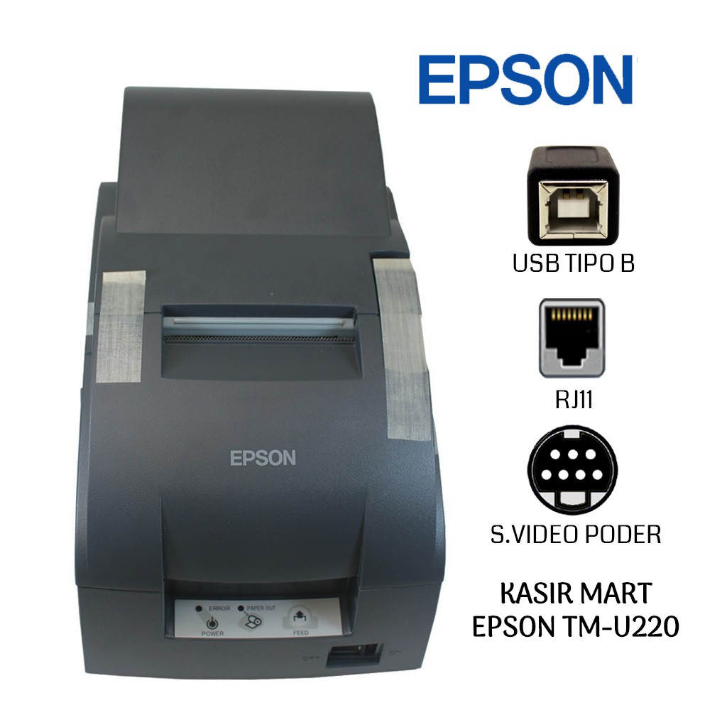 Printer Epson TM-U220D USB / LAN / Serial Manual Cutter / Autocutter TMU220D / TMU220B / TM-U220B - GARANSI RESMI EPSON