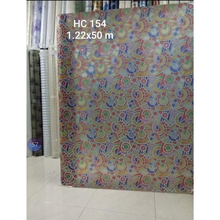 Sandblast Motiv Kaca Patri Warna Warni