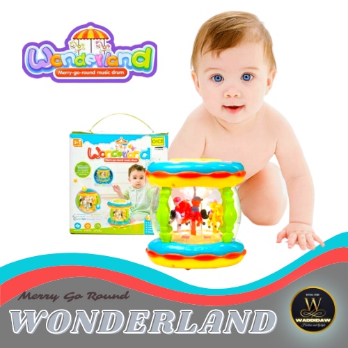 Mainan Edukasi Edukatif Anak Balita Komedi Putar Mini Wonderland Music Merry Go Round
