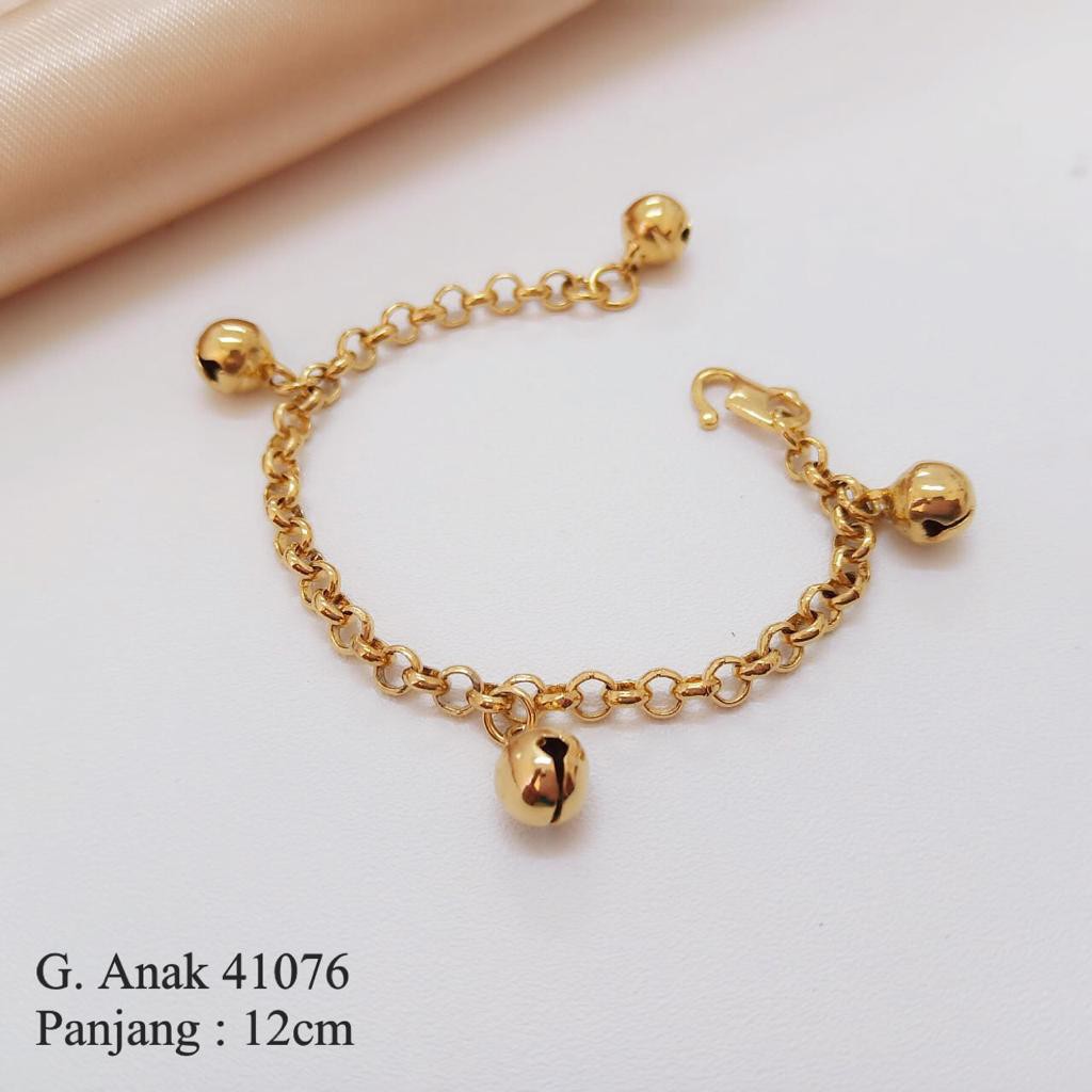 Bayar Ditempat M41076 Gelang Anak Lapis Emas Gelang Kaki Gelang Bayi Missi Jewelry Indonesia