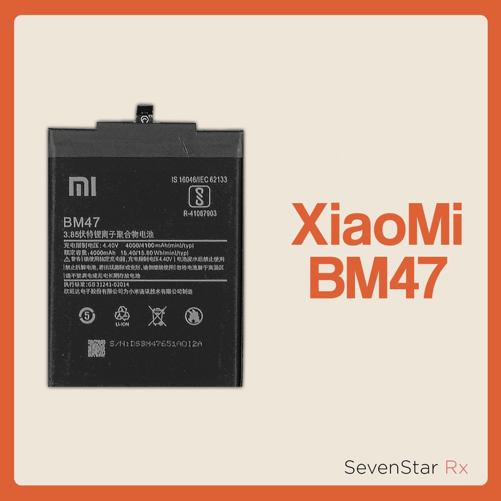 Baterai Batre Xiaomi Redmi 4X Mi 3 pro / 3s BM47 Original