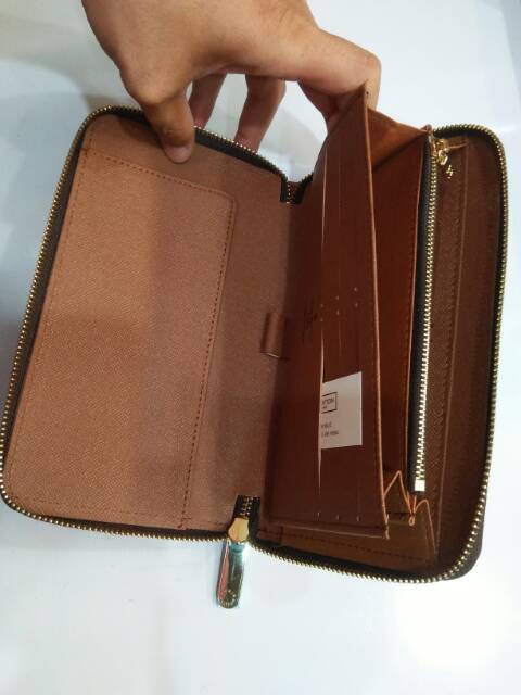 Dompet resleting panjang passport import premium lv 60003