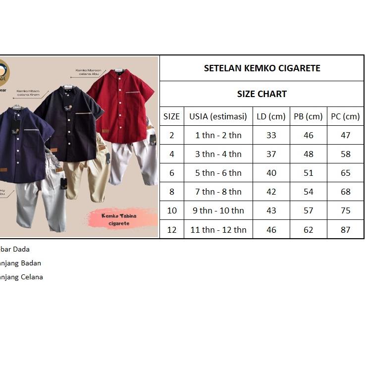 ➲ SETELAN KOKO KEMKO TABINA CIGARETE / SETELAN KOKO ANAK / BAJU KOKO ANAK / KOKO ANAK / BAJU MUSLIM 