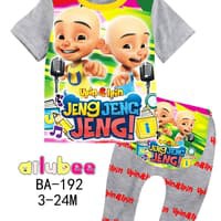 Termurah Piyama Bayi Laki-Laki  Impor Ailubee Motif upin Ipin /Baju Tidur Anak Lengan Pendek