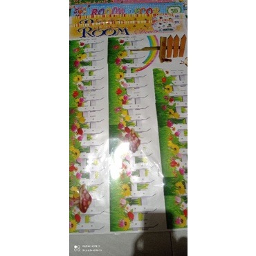 Wallsticker 3d pagar putih bunga/sticker dinding/hiasan dinding