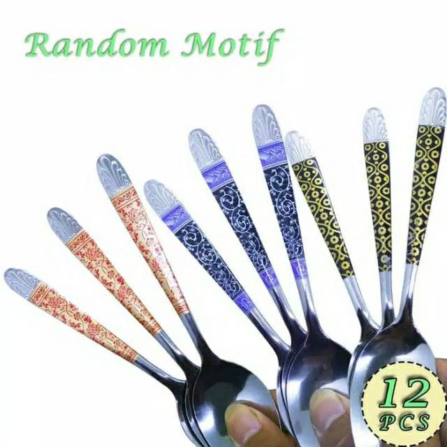 Sendok Stainless Motif Batik (Motif Batik)