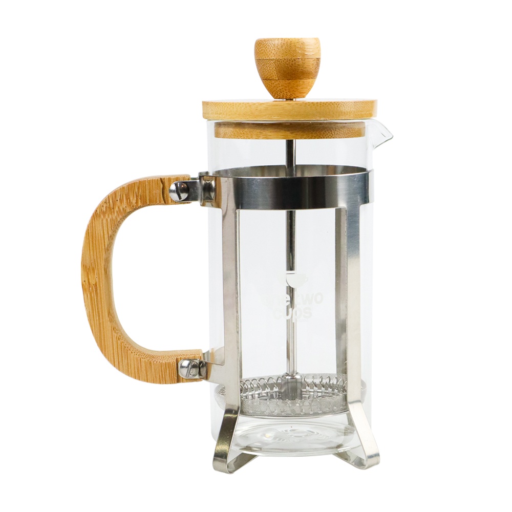 French Press Coffee Maker Pot Gagang Kayu 350ml