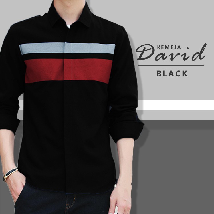 HipNop VID KEMEJA PRIA LENGAN PANJANG ATASAN PRIA LENGAN POLOS SLIMFIT PAKAIAN COWOK COWO