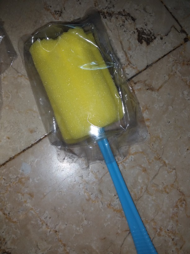 Jh19 Pencuci Botol Cangkir Sikat Busa Spons Pembersih Botol Dan Gelas Tongkat Spons Pembersih