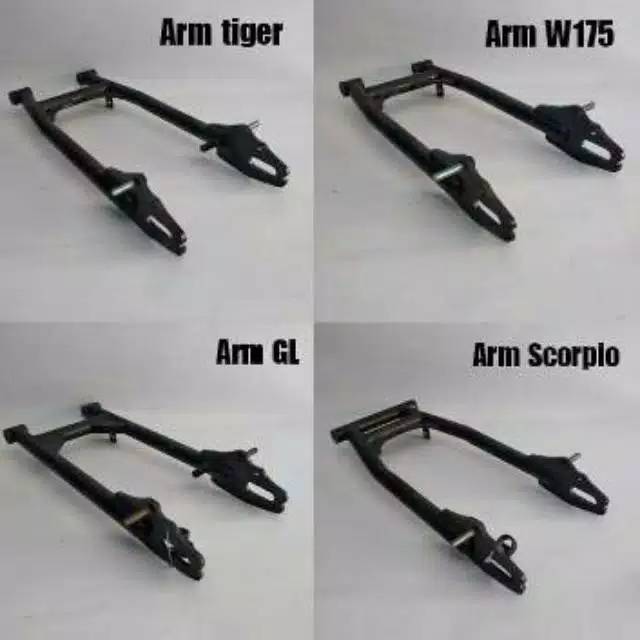 Swing Arm custom bulat PNP Tiger GL Megapro W175 Scorpio