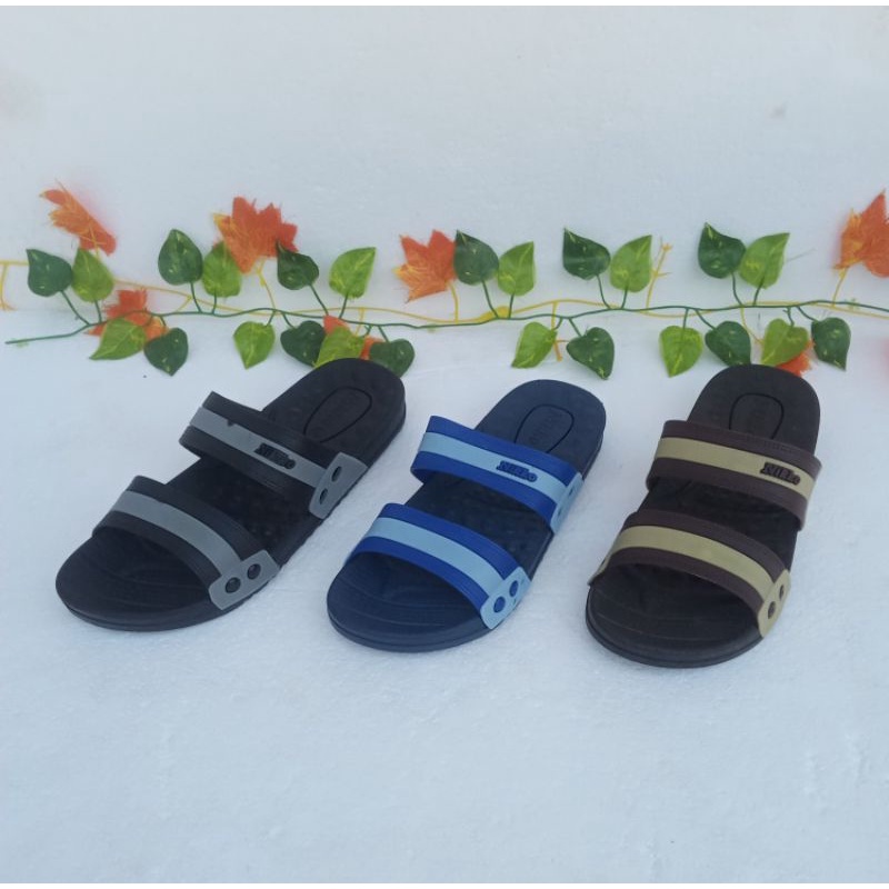 Nikko 614 Sandal Karet Sandal Dewasa Sendal Slop Pria Casual Murah Sendal Karet Kamar Mandi Anti Slip