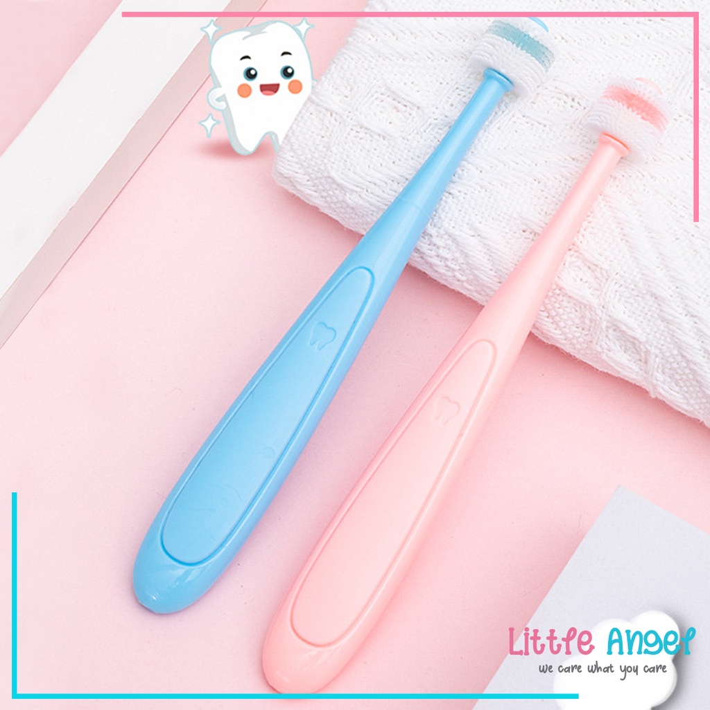 SIKAT GIGI BAYI ANAK Bulat 360 Derajat Training Toothbrush Baby Kids 1 tahun Silicon Lembut Bulu Halus Impor