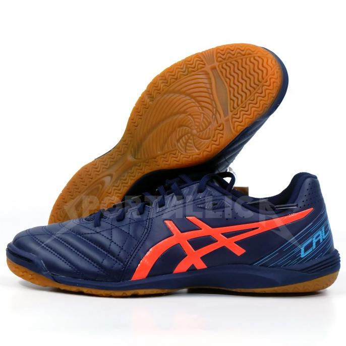 Sepatu Futsal Asics Calcetto WD 8 Peacoat/Flash Coral