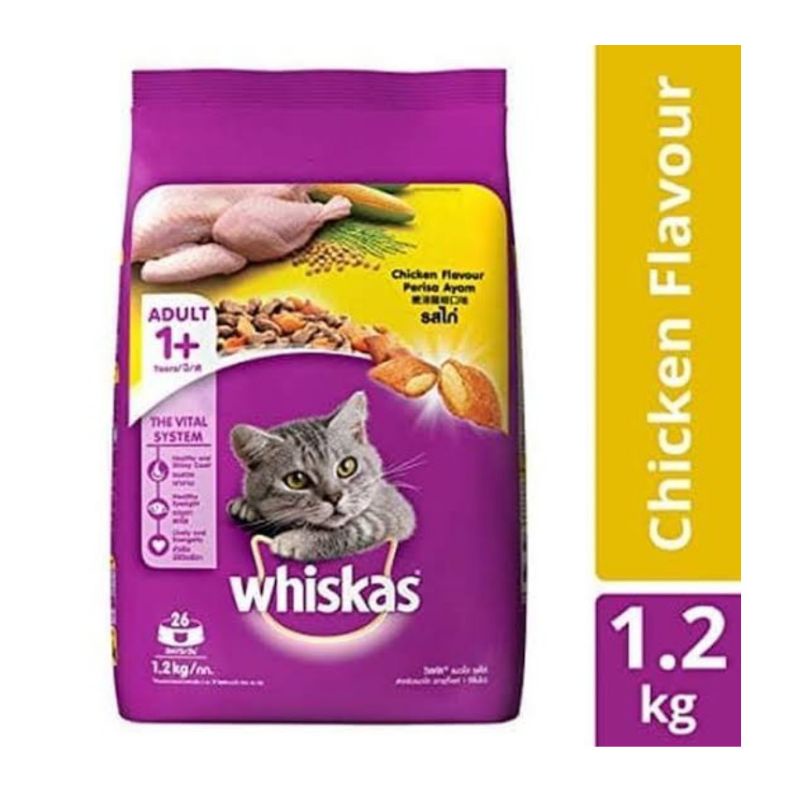 Whiskas Adult Chicken 1.2Kg - Makanan Kucing Dewasa - Adult Cat Food