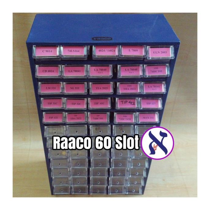 :::::::] Rak Raaco 60 slot Komponen pernak pernik mur baut laci