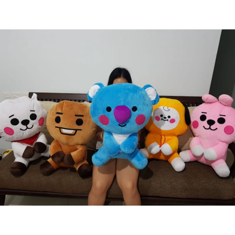 Boneka BT21 BTS Kpop jumbo super big besar giant 50cm un official mainan chimmy koya shooky rj doll