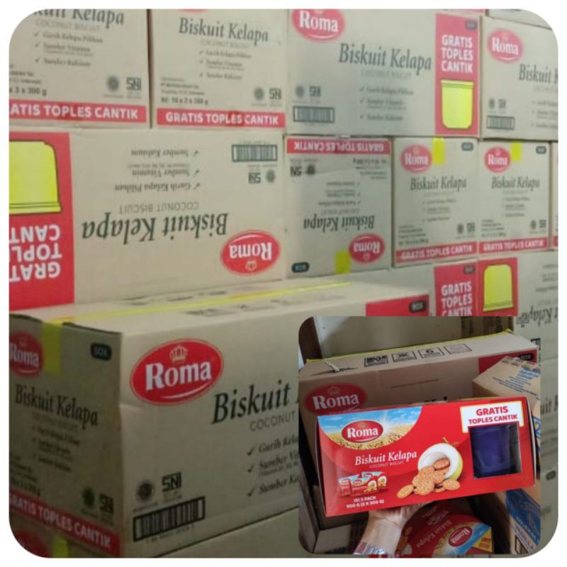 Roma biskuit kelapa free toples