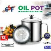 Oil Pot Penyaringan Minyak Wadah Tempat Tirisan Minyak Goreng GSF G-3113