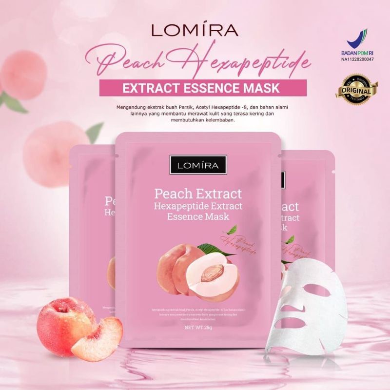 Lomira Moisturizing Essence Mask Sheet Mask Masker Wajah Lomira