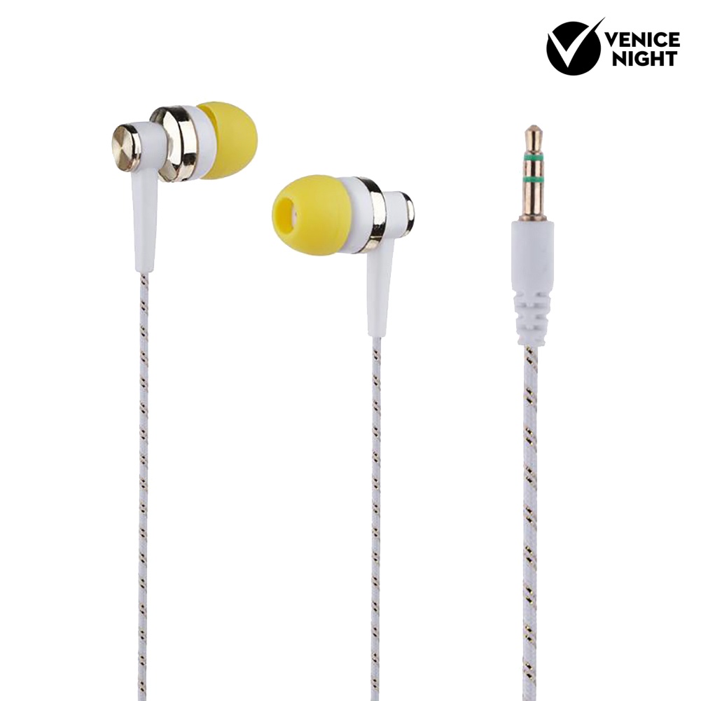 (VNEP) (Berkabel) Earphone In ear Stereo Tanpa Mic Dengan Kabel Model Kepang