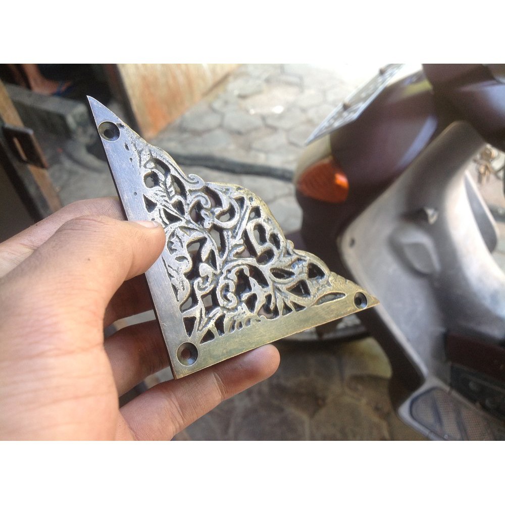 Brass siku kuningan untuk ornamen meja lemari peti 10 cm Terbaik