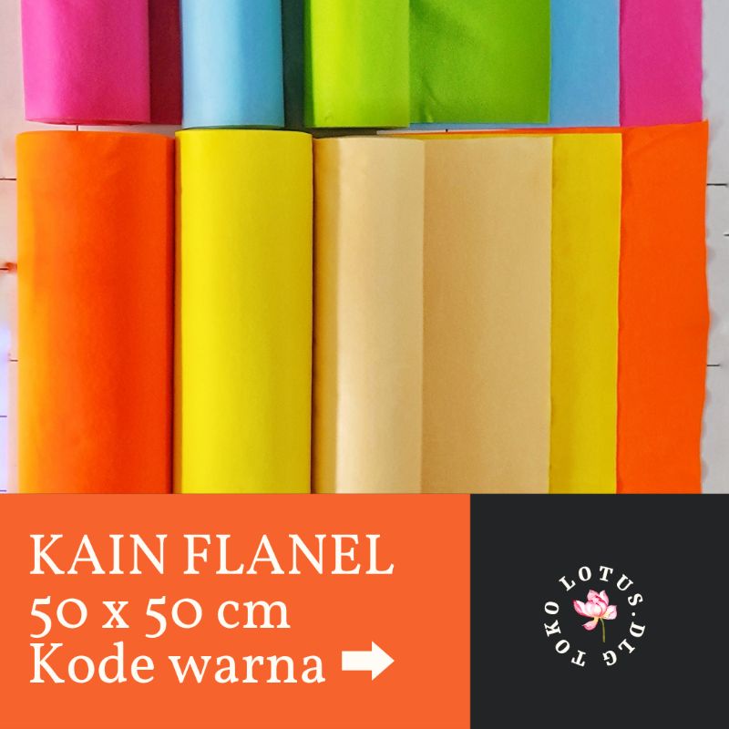 Kain flanel meteran 50 x 50cm felt setengah meter TERMURAH