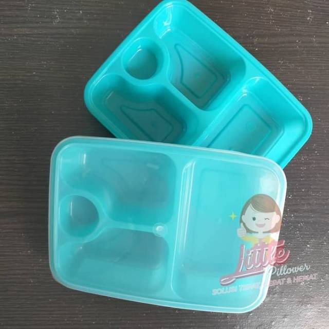 (ISI 25PCS) Bento Plastik FIM Sekat /Lunch Box Plastik/Food Container