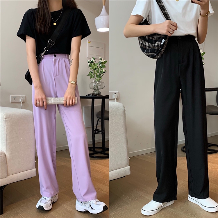 Celana Panjang Wanita Model High Waist Dengan Potongan Celana Panjang Wanita Model High Waist Dengan Potongan