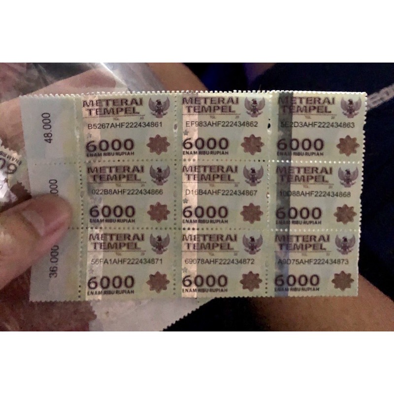 

materai tempel 6000 asli original