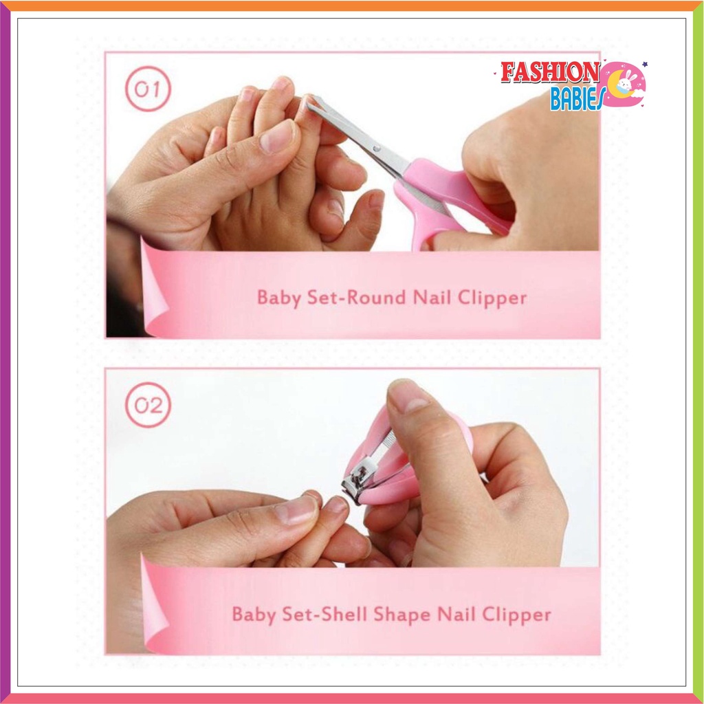 ❤ Fashionbabies ❤ BABY CARE KIT SET 4 IN 1 / MANICURE BABY / GUNTING KUKU SET BAYI / BABY NAIL CLIPPERS SET